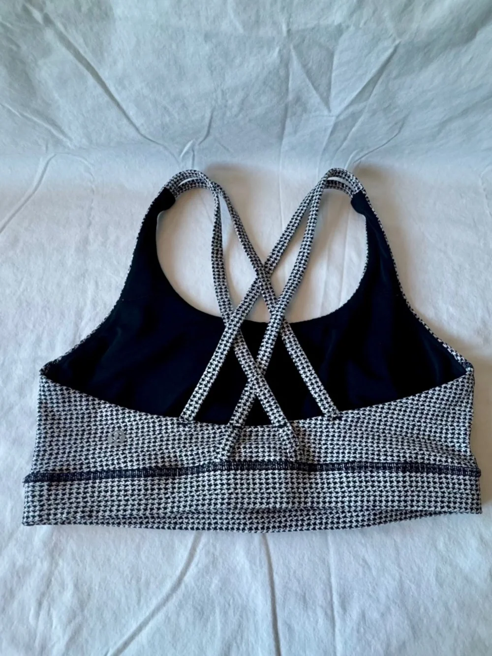 Lululemon Energy Bra - Black/White Houndstooth - 10